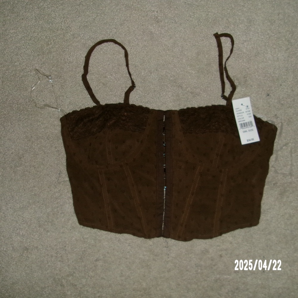 Brown Lace Women's Top